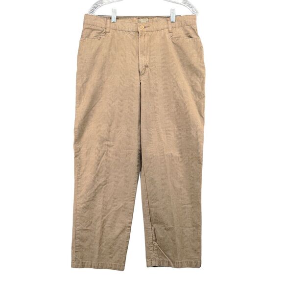 Riders by Lee Stretch Pants Womens Size 16P Brown Belt Loops - Picture 1 of 11